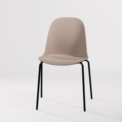 Ghế nhựa chân sắt nhập khẩu Tundo cao cấp JNST GAIA11CT hàng thiết kế 46 x 46 x 80 cm