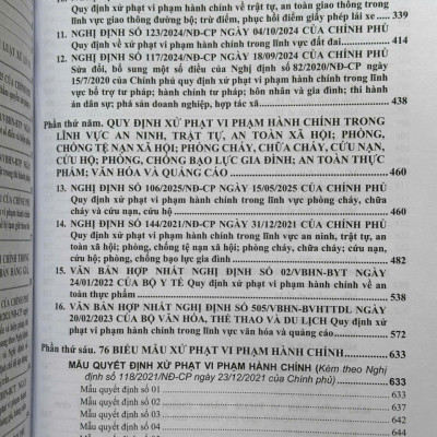 Sách Luật Xử Lý Vi Phạm Hành Chính Và Các Văn Bản Hướng Dẫn Thi Hành (V2601D)