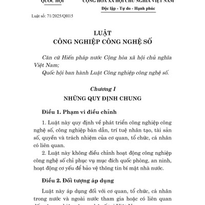 Luật công nghiệp công nghệ số năm 2025