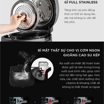 Nồi cơm điện tử áp suất kép Cuckoo CRP-ST1010FG (1.8L) - Hàng Chính Hãng