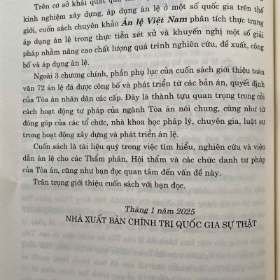 Án Lệ Việt Nam ( Sách chuyên khảo  )