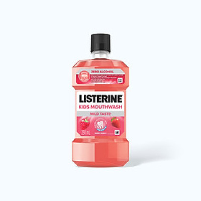 Nước súc miệng cho trẻ em Listerine Kids Mouthwash hương berry (250ml)