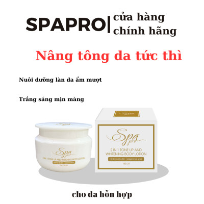 Dưỡng Thể Trắng Da Nâng Tông Body Dành Cho Da Hỗn Hợp SPA PRO (150g)