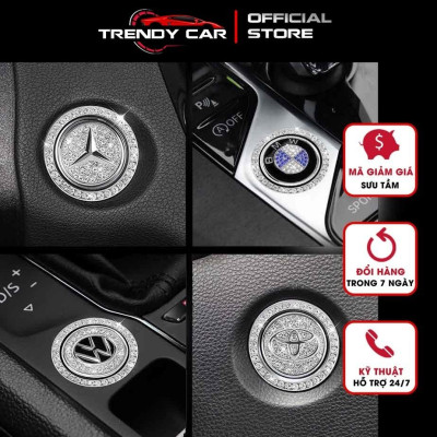 ️ TỪ 50K️Vòng Đá-Logo Trang Trí Nút Khởi Động START STOP Của Xe Hơi Bằng Đá Cực Sang Trọng