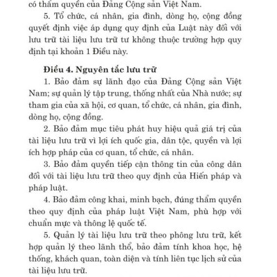 Luật lưu trữ năm 2024 - bản in 2024