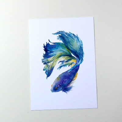 Giấy vẽ màu nước A6 lỡ vẽ các hình dễ thương, giấy vẽ chuyên dụng có vân nhập từ Ý, chất giấy 224gsm 40 tờ CTB784 Green Art - Hàng chính hãng