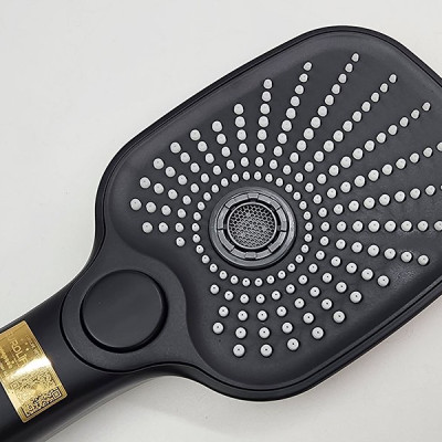 Bộ tay dây sen 3 chức năng chảy, nhựa ABS mạ đen Eurolife EL-127SH-D