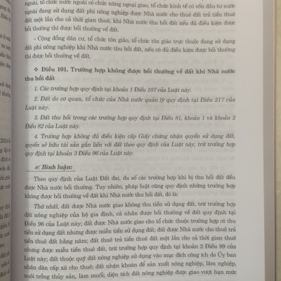 Bình luận khoa học Luật Đất đai năm 2024