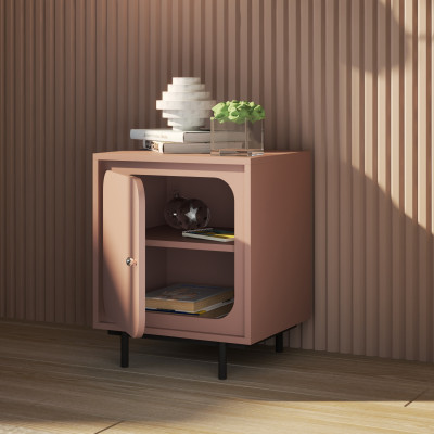 [Happy Home Furniture] SWEETY, Táp đầu giường 1 cửa mở - chân sắt, 48cm x 40cm x 58cm ( DxRxC), TCM_058