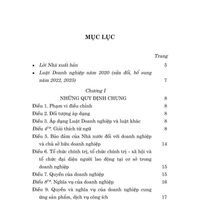 Luật Doanh nghiệp năm 2020 ( Sửa đổi, bổ sung năm 2022,2025)