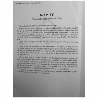 Sách Vận Mệnh Đời Người 12 Con Giáp - V2186D