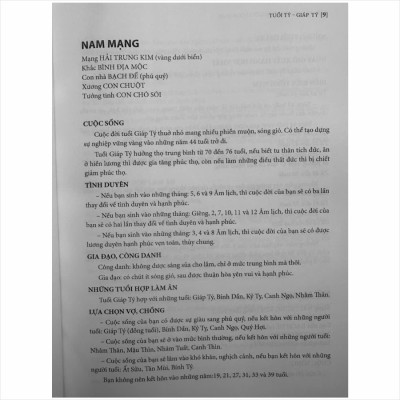 Sách Vận Mệnh Đời Người 12 Con Giáp - V2186D