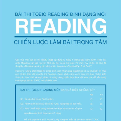Hackers Toeic Start Reading - 30 Phút Tự Học Toeic Mỗi Ngày