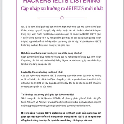 Hackers Ielts: Listening - Viện ngôn ngữ Hackers