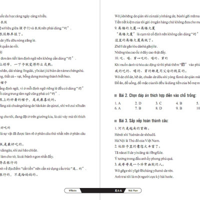 Combo Bài tập củng cố cấu ngữ pháp HSK cấu trúc giao tiếp & luyện viết HSK4-5 và Tuyển tập cấu trúc cố định tiếng Trung ứng dụng