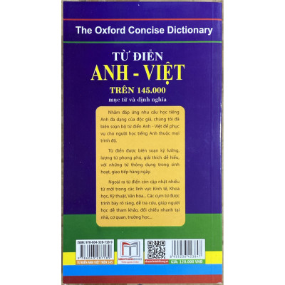 Từ Điển Anh - Việt Trên 145.000 Mục Từ Và Định Nghĩa (Bìa mềm) - Tái bản