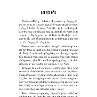 Kỹ Thuật Nhân Giống Cây Ăn Quả Bằng Phương Pháp Ghép Cây Và Giâm Cành - Tập 1