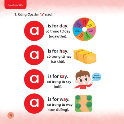 Cùng Con Học Ngữ Âm Tiếng Anh Qua 3 Cấp Độ - Nguyên Âm Dài