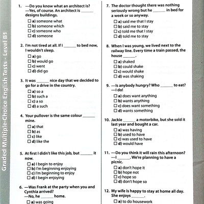 Graded Multiple - Choice English Test Level B1( Không CD)