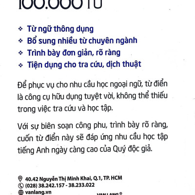 Từ Điển Anh - Việt 100.000 Từ