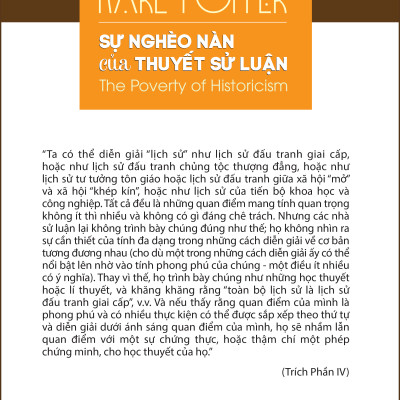Sự Nghèo Nàn Của Thuyết Sử Luận (The Poverty of Historicism) - Karl Popper - IRED Books