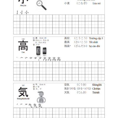 Tập Viết Tiếng Nhật Căn Bản - Kanji _MT