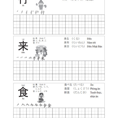 Tập Viết Tiếng Nhật Căn Bản - Kanji _MT