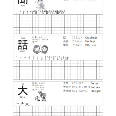 Tập Viết Tiếng Nhật Căn Bản - Kanji _MT