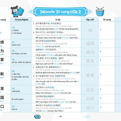 Sách - Takenote - Từ Vựng HSK Tiếng Trung - HSK2 (Cung Cấp 772 Từ Vựng)