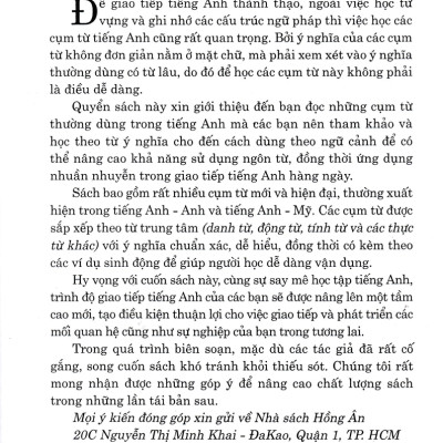 Từ Điển Các Cụm Từ Thường Dùng Trong Tiếng Anh - Căn Bản _HA