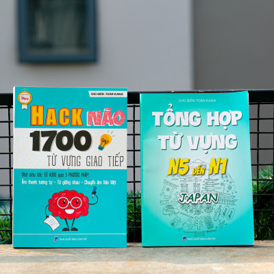 Combo Hack Não Kanji + Hack Não 1700 Từ Vựng Tiếng Nhật Giao Tiếp
