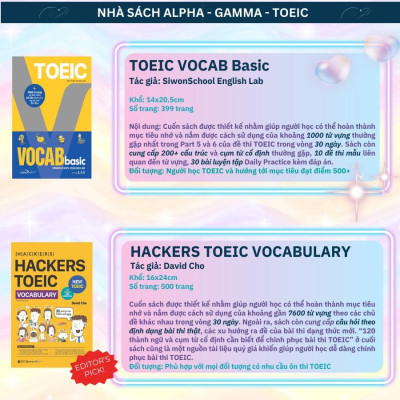 Sách Toeic vocab basic - 1000 từ vựng cơ bản kèm bài tập dành cho người mới bắt đầu - Alphabooks - BẢN QUYỀN