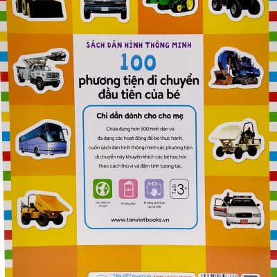 Sách Dán Hình Thông Minh - 100 Phương Tiện Di Chuyển Đầu Tiên Của Bé