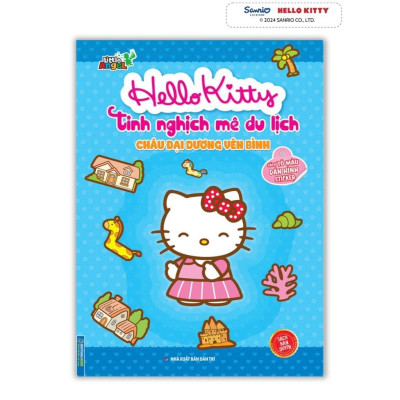 Sách - Hello Kitty Tinh Nghịch Mê Du Lịch - Combo 5 Cuốn - Tô Màu Và Dán Hình Sticker - Minh Thắng
