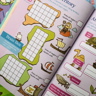 Sách summer brain quest 3&4 phát triển tư duy iq cho bé - in màu ( tiếng anh, 8 - 9 tuổi )