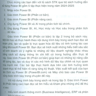 Giáo Trình Power Bi (Phần Cơ Bản) - Ứng Dụng Power Bi Trong Quản Trị Doanh Nghiệp (Sách Dành Cho Sinh Viên Ngành Kinh Tế, Tài Chính, Ngân Hàng Công Nghệ Thông Tin, Khoa Học Dữ Liệu Và Kinh Tế Số )