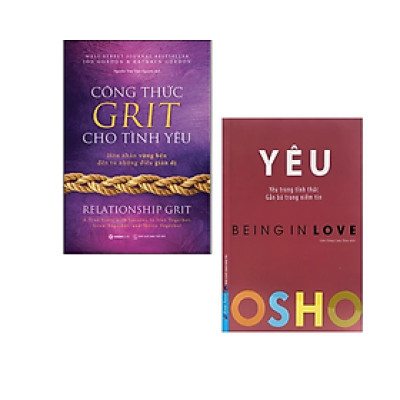 Combo 2 cuốn Nghệ Thuật Sống Đẹp Trong Tình Yêu : Công Thức GRIT Cho Tình Yêu + OSHO - Yêu - Being In Love