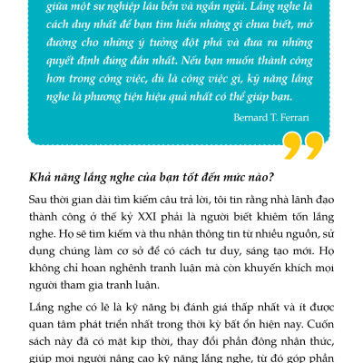 Sức Mạnh Của Sự Lắng Nghe - Vanlangbooks