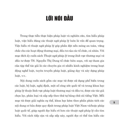 Thuật ngữ pháp lý trong lĩnh vực thương mại và đầu tư - bản in 2024