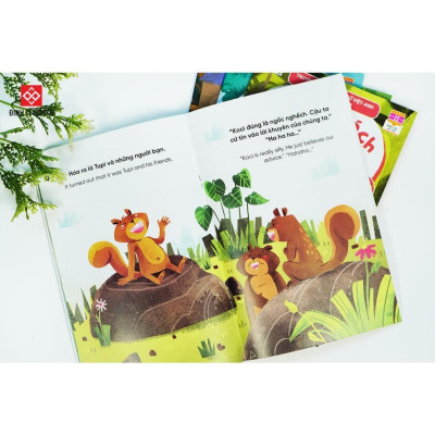 Sách - Truyện tranh song ngữ Việt - Anh dành cho trẻ em - Cùng học cư xử tốt - Combo 10 Cuốn - Đinh Tị Books