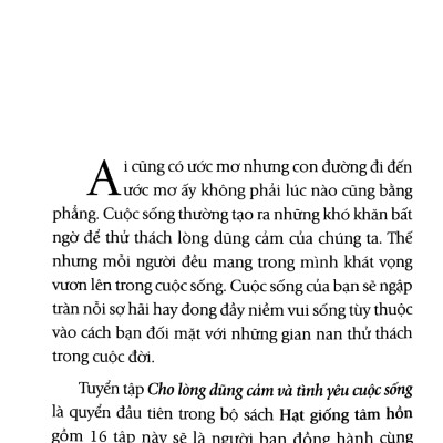Hạt Giống Tâm Hồn 1 - Cho Lòng Dũng Cảm Và Tình Yêu Cuộc Sống (Tái Bản 2022)