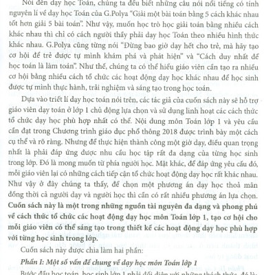 Tổ Chức Hoạt Động Dạy Học Môn Toán Lớp 1