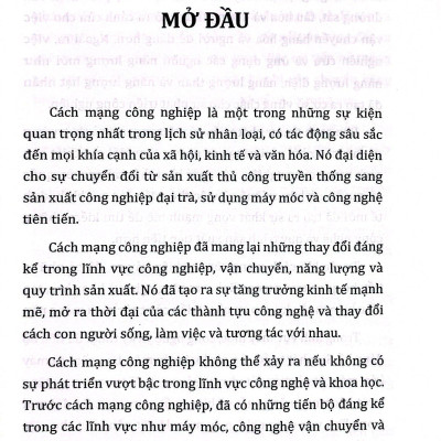 Về Bốn Cuộc Cách Mạng Công Nghiệp