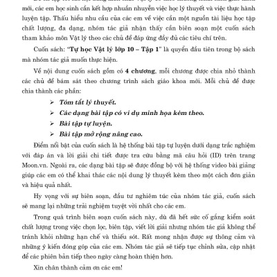 Sách - Tự Học Vật Lí Lớp 10 - Tập 1 (Theo Chương Trình SGK Mới)