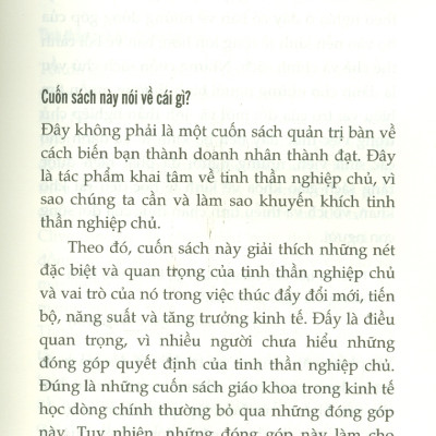 Tinh Thần Nghiệp Chủ - Một Dẫn Nhập - Eamonn Butler - Phạm Nguyên Trường dịch - (bìa mềm)