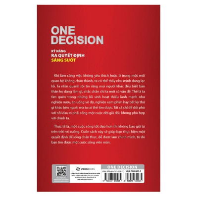 One Decision - Kỹ năng ra quyết định sáng suốt - Bản Quyền