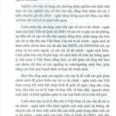 Rủi Ro Tài Chính - Ngân Sách: Lý Luận, Thực Tiễn Và Giải Pháp Chính Sách Cho Việt Nam
