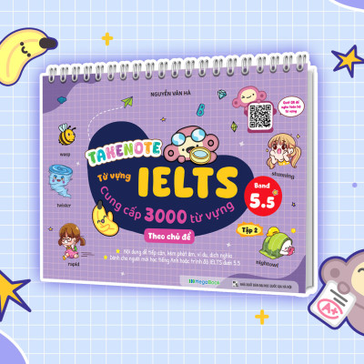 Combo Takenote IELTS 6000 Từ vựng theo chủ đề (2 Tập) (Band 5.5)
