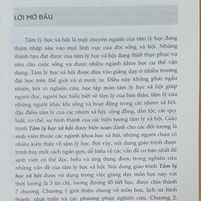 Sách - Giáo trình tâm lý học xã hội