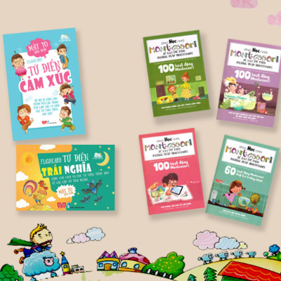 Sách Học Montessori Để Dạy Trẻ Theo Phương Pháp Montessori - Trọn Bộ 4 Cuốn (Tặng kèm sổ tay giáo dục gia đình Nhật Bản)